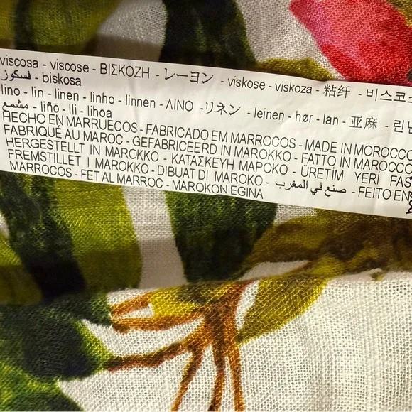 Zara Cottagecore Bold Floral Linen-Blend Button Blouse | Size M - Picture 6 of 6